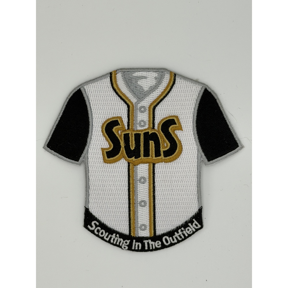 SWMS Baseball Jersey Embroidered Patch White Black Gold Suns Scouting Patch